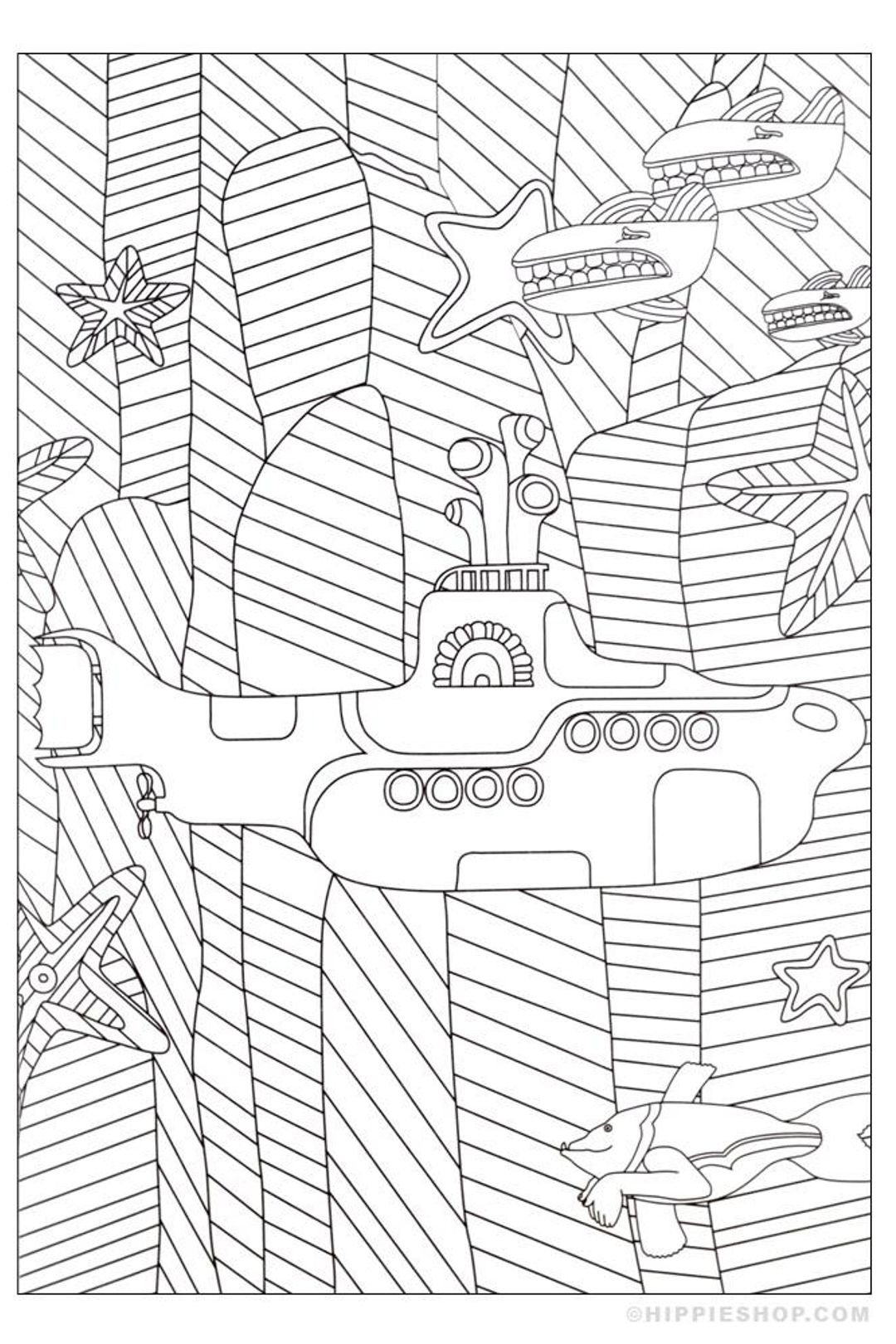 The beatles yellow submarine coloring book