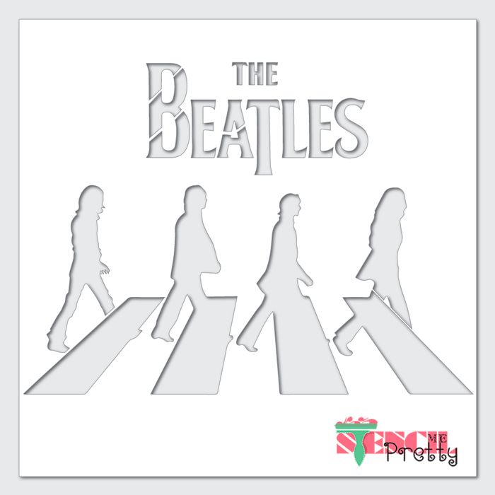The beatles album stencil abbey road crossing template â stencil me pretty
