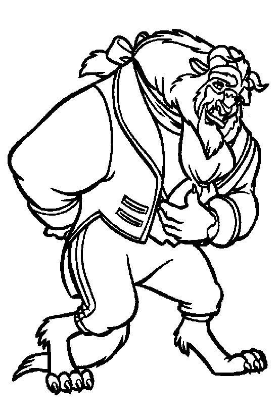 Delightful beauty and the beast coloring pages game
