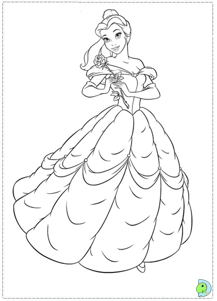 The beauty and the beast coloring page