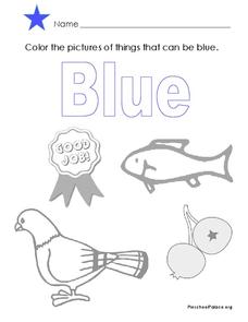 The color blue lesson plan for pre