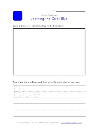 Learning the color blue