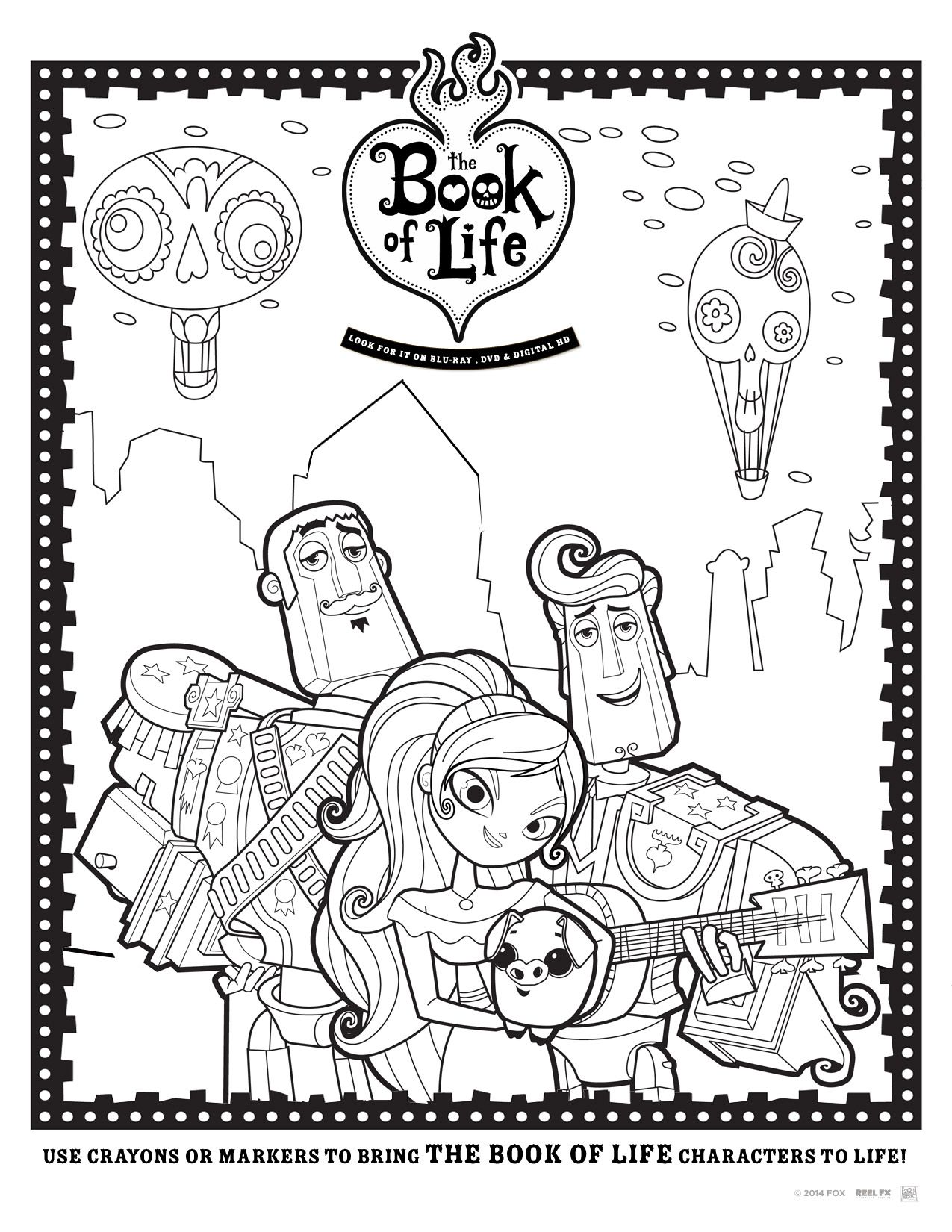 The book of life coloring pages bolinsiders book of life coloring books coloring book pages