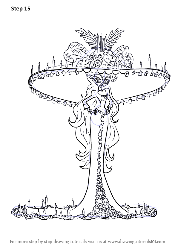 How to draw la muerte from the book of life the book of life step by step