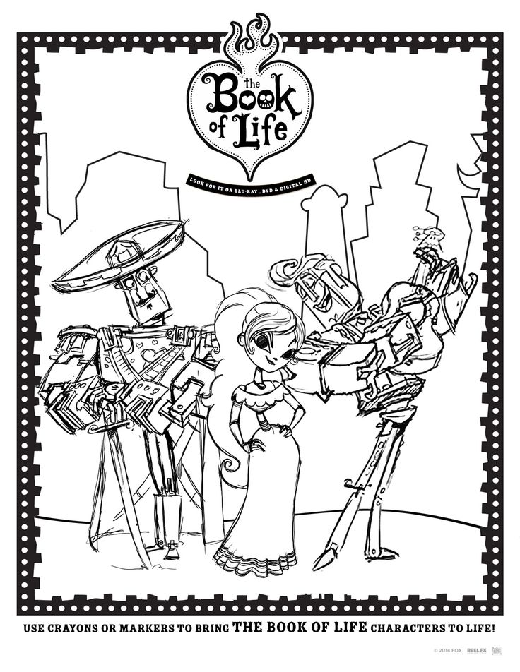 The book of life activity printables and recipes bolinsiders book of life book of life movie free printable coloring sheets