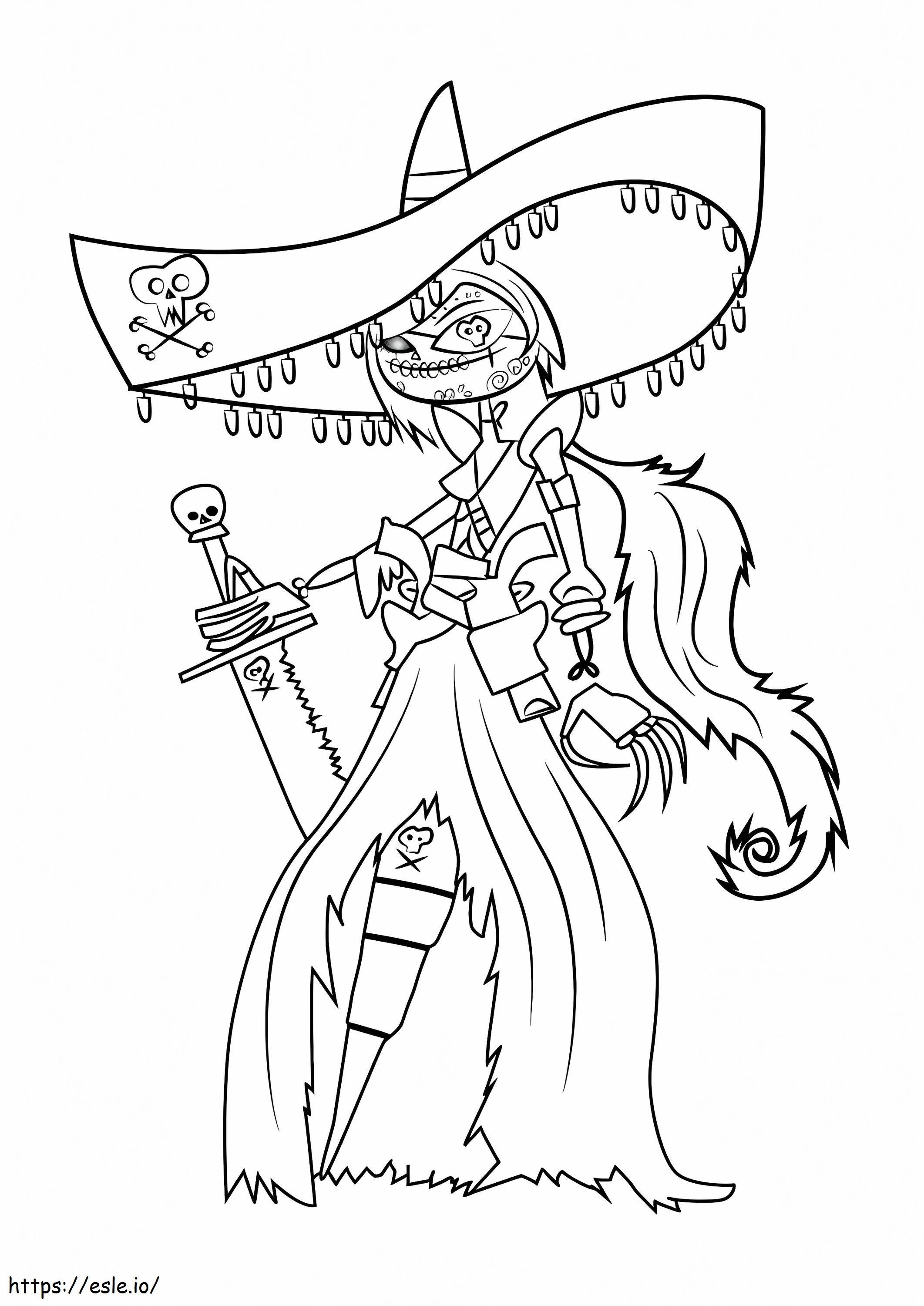 Scardelita sanchez from the book of life coloring page