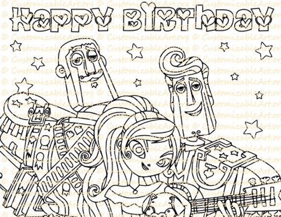 Book of life party favors printable the book of life coloring page colouing sheet birthday party idea theme mexican festival day of the dead download now