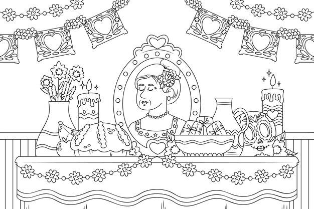 Page still life coloring page images