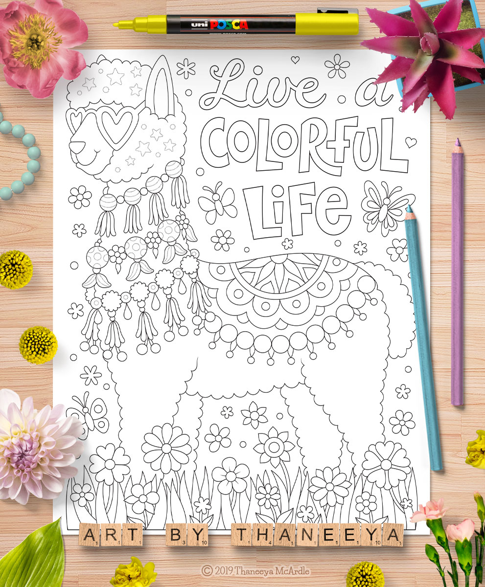 Live a colorful life coloring book by mcardle â