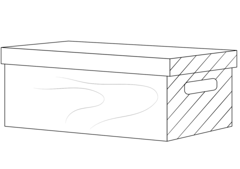 Carton box coloring page free printable coloring pages