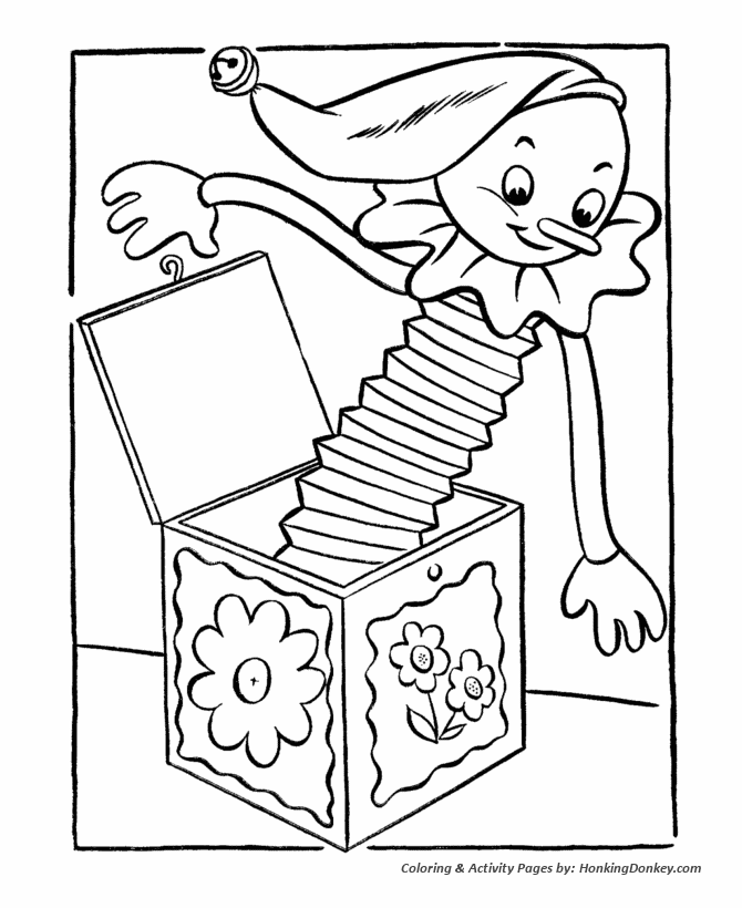 April fools day coloring pages jack in the box clown coloring page sheet for prek kids