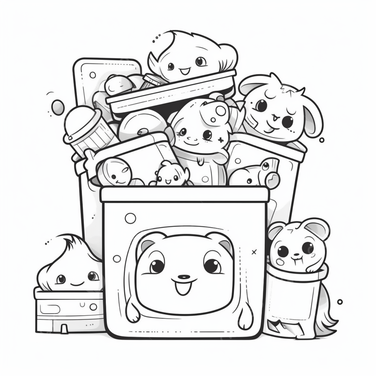 Toys in a box coloring page toy drawing ring drawing color drawing png transparent image and clipart for free download