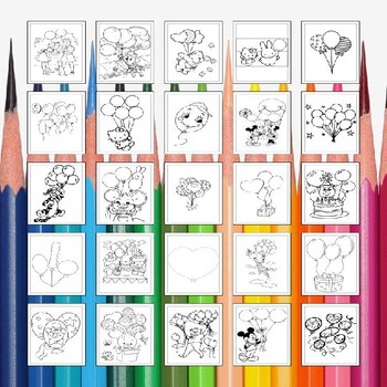 Keep kids entertained for hours with our printable balloons coloring pages pdf