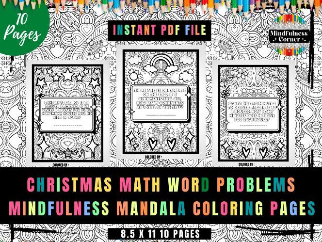 Christmas math word problems classroom posters sel morning work teaching resources