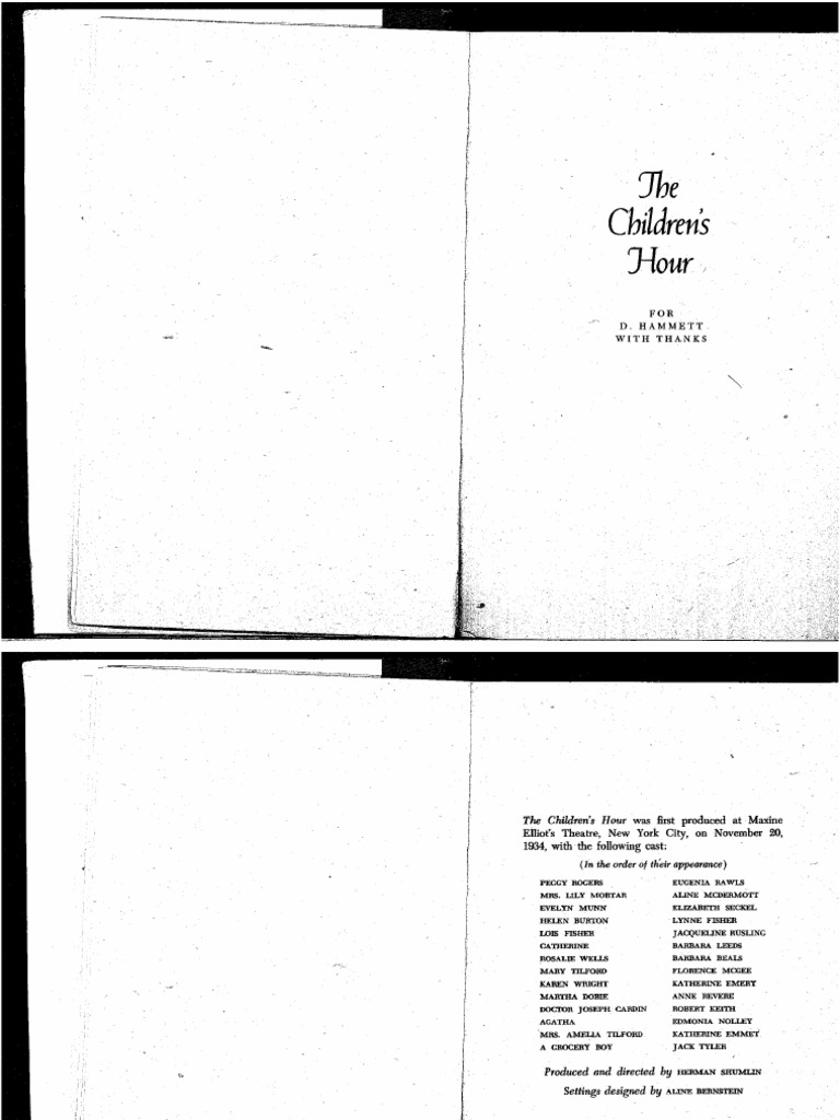 The childrens hour by lillian hellman pdf american literature works adapted into films