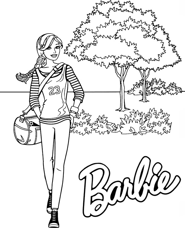 Barbie coloring pages for girls