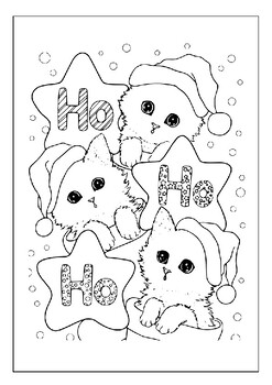Festive fun awaits printable christmas cat coloring pages collection