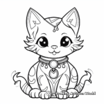 Christmas cat coloring pages