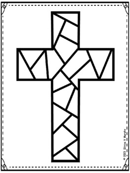 Cross coloring pages tpt