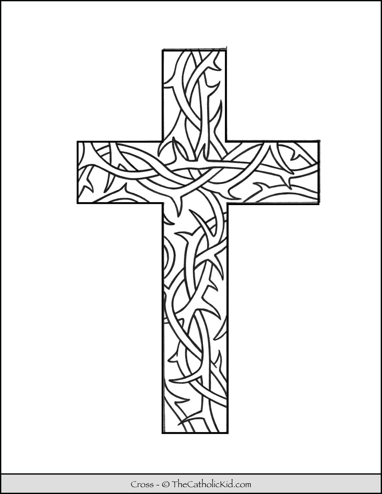 Cross coloring page