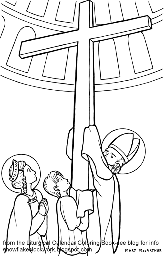 Snowflake clockwork exaltation of the cross coloring page september pages