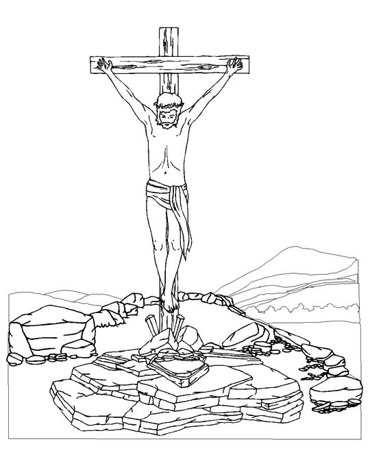 The crucifixion coloring page pãginas de colorir da bãblia desenho pãginas para colorir