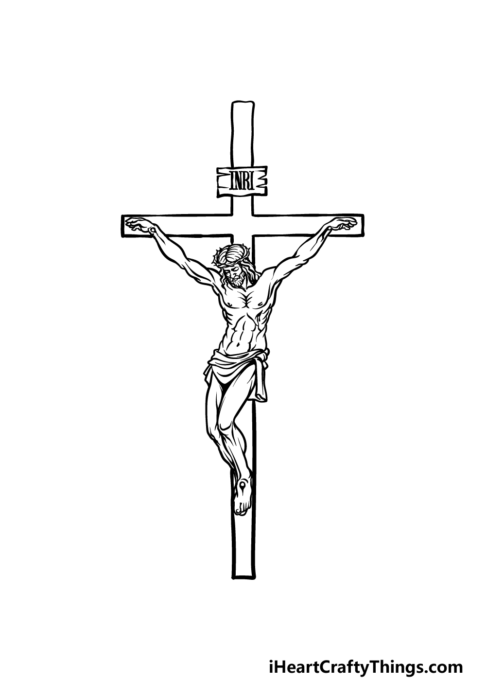 Jesus on the cross drawing