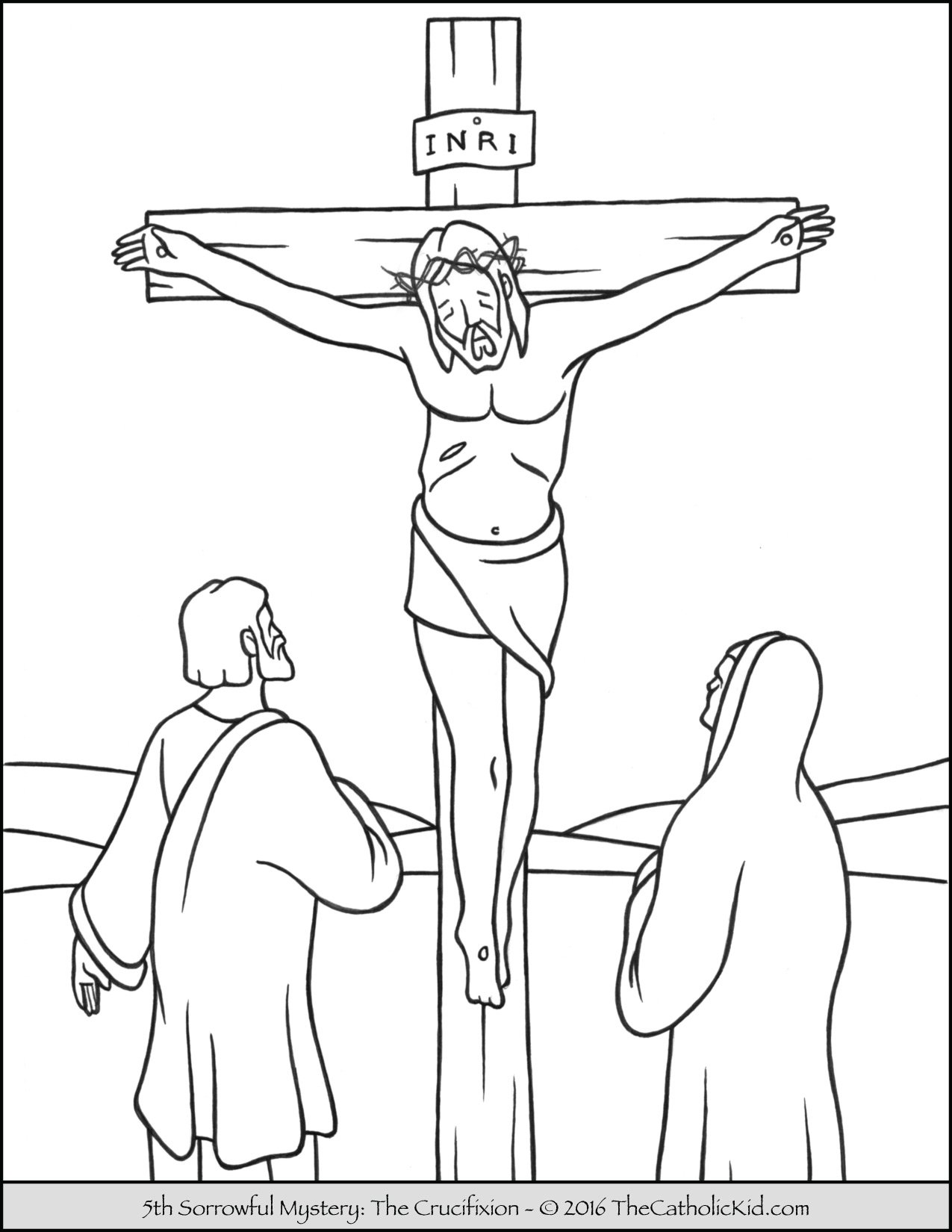 Sorrowful mysteries rosary coloring pages