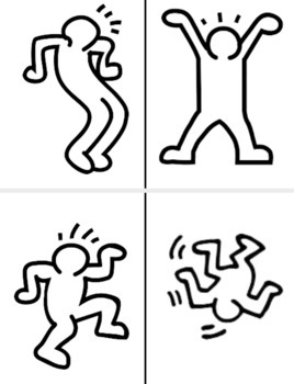 Keith haring page coloring sheet and handout by ms hess art room