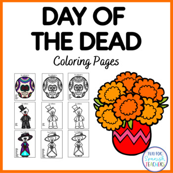 El dãa de los muertos day of the dead coloring pages tpt