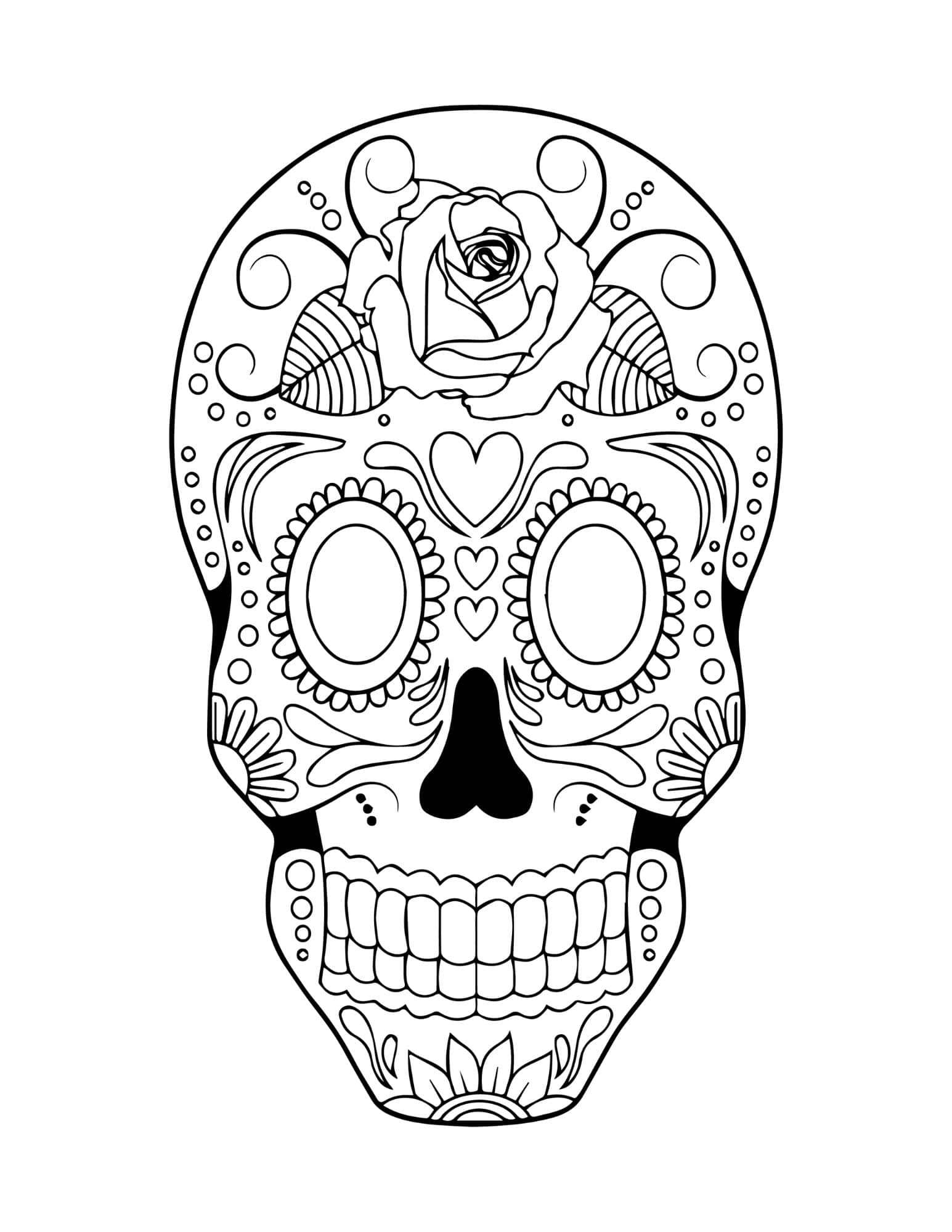 Day of the dead coloring pages