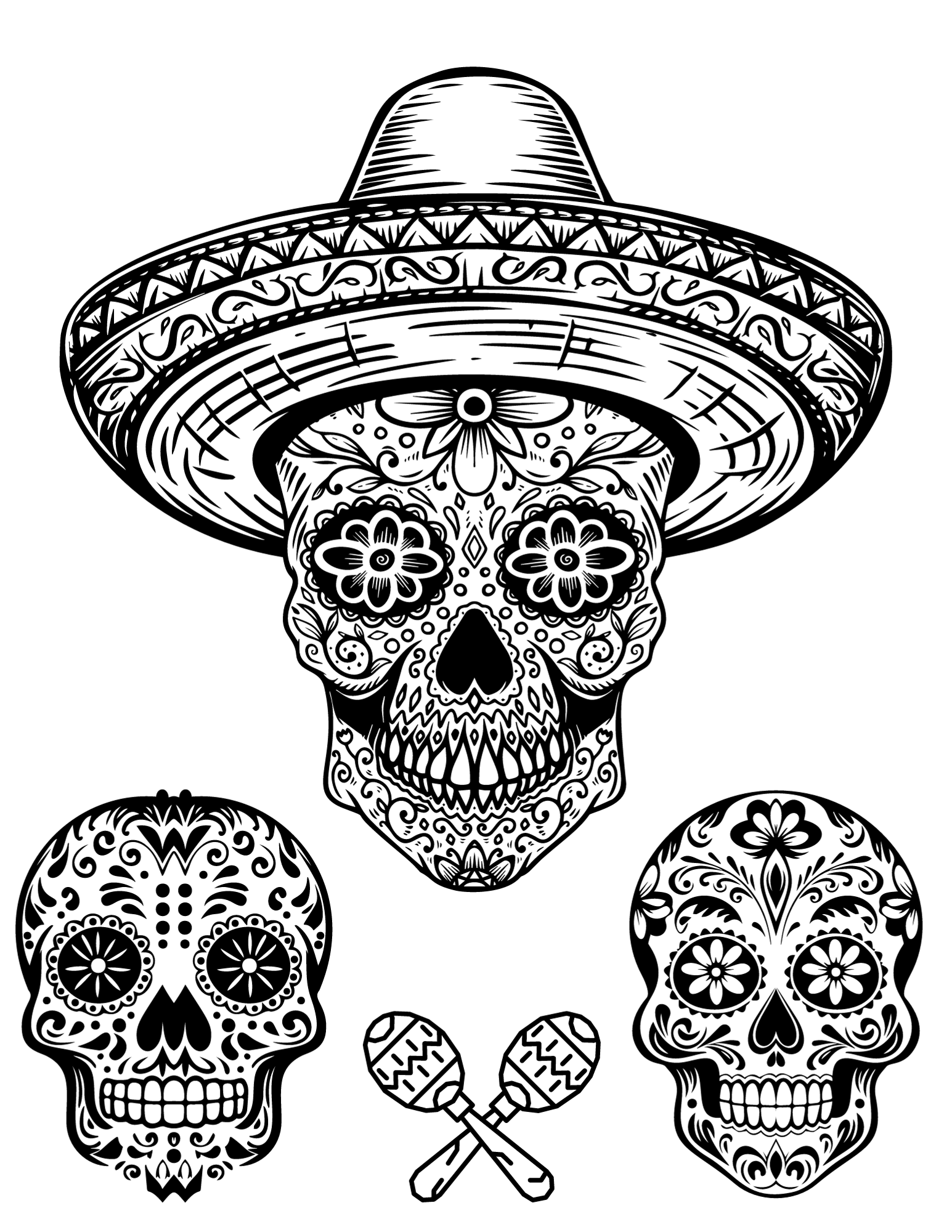 Celebrate loved ones with these day of the dead coloring pages