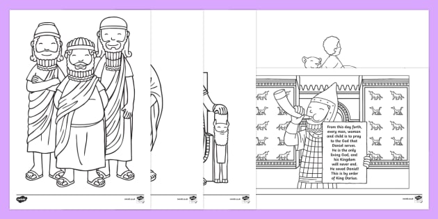 Danl and the lions den coloring sheets