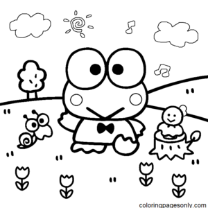 Keroppi coloring pages printable for free download