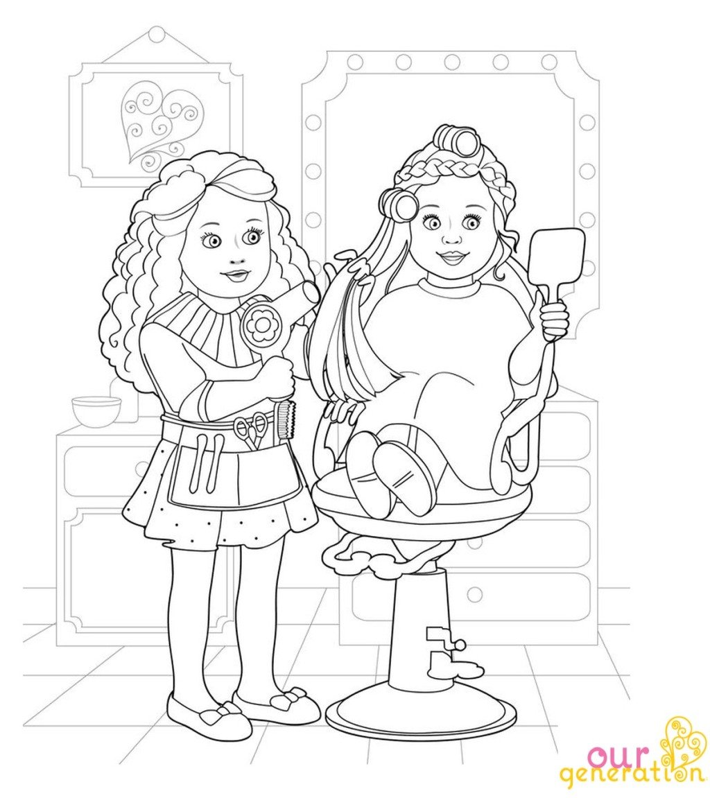 Doll coloring page