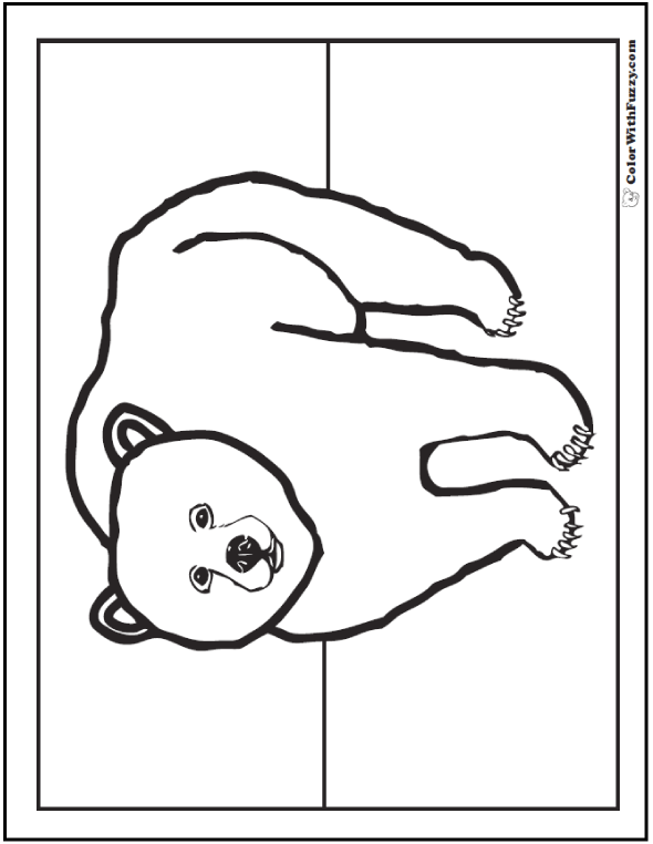 A grizzly bear coloring page is exciting