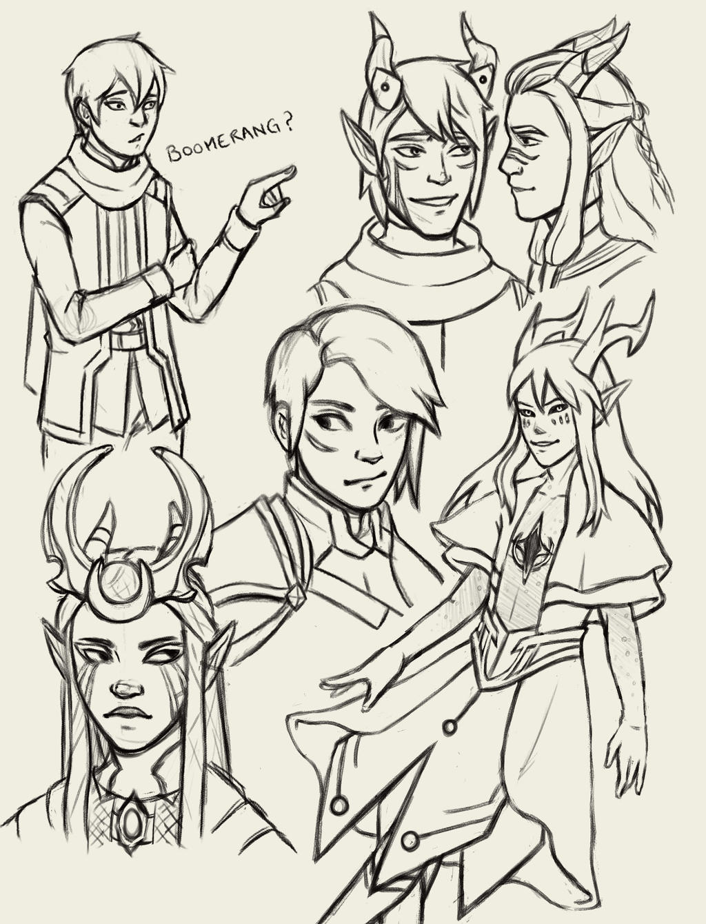 The dragon prince sketches by shywah on
