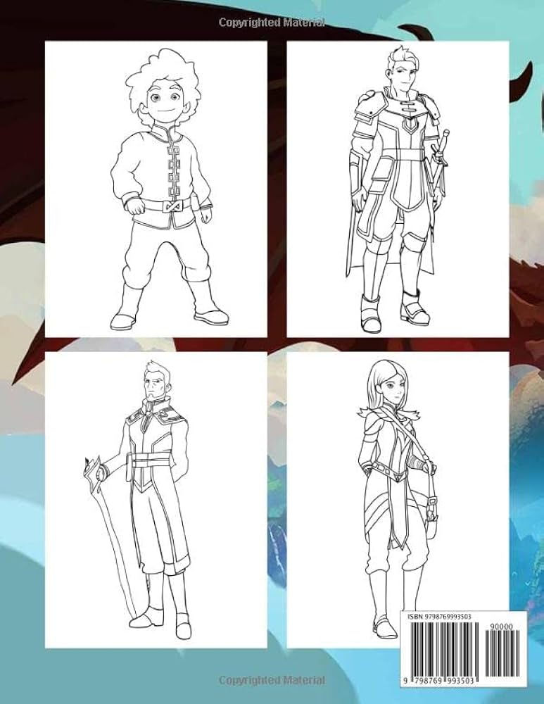 The dragon prince coloring book amazing gift for all ages and fans with high quality imageâ giant great pages with premium quality images angelis donatella books