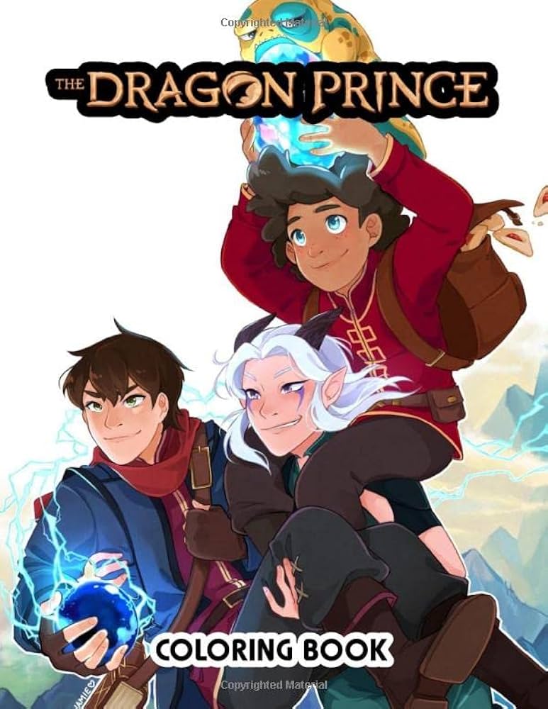 The dragon prince coloring book coloring book for kids and all fans over coloring pages by
