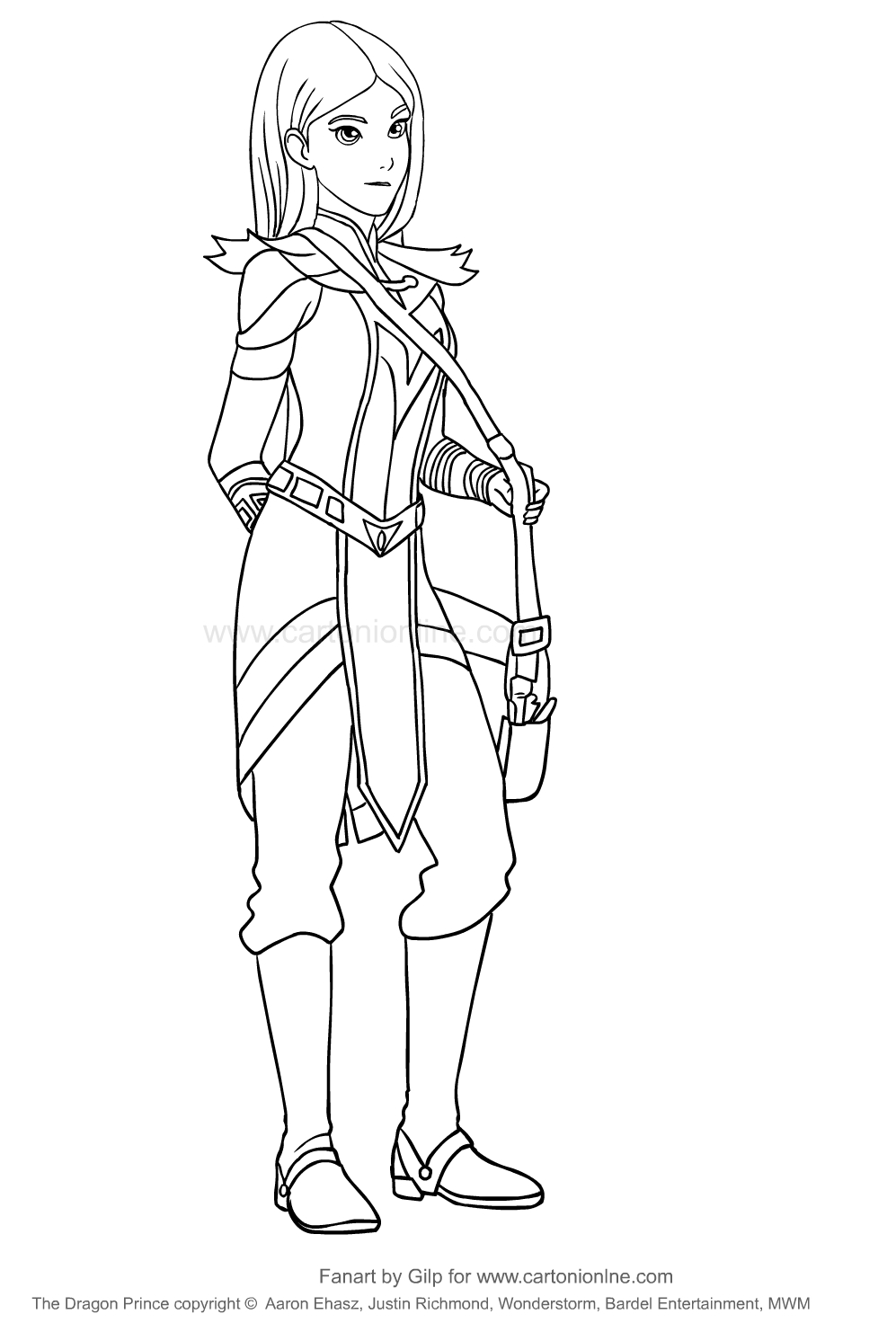 Claudia from the dragon prince coloring page