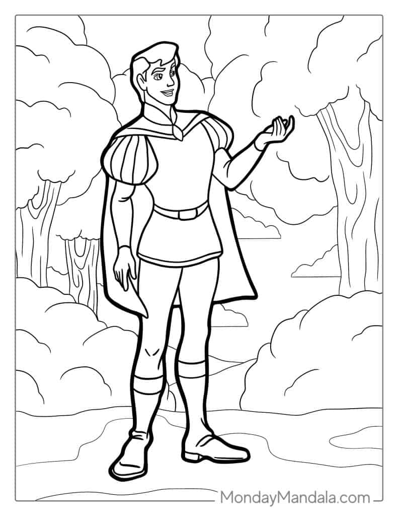 Sleeping beauty coloring pages free pdf printables