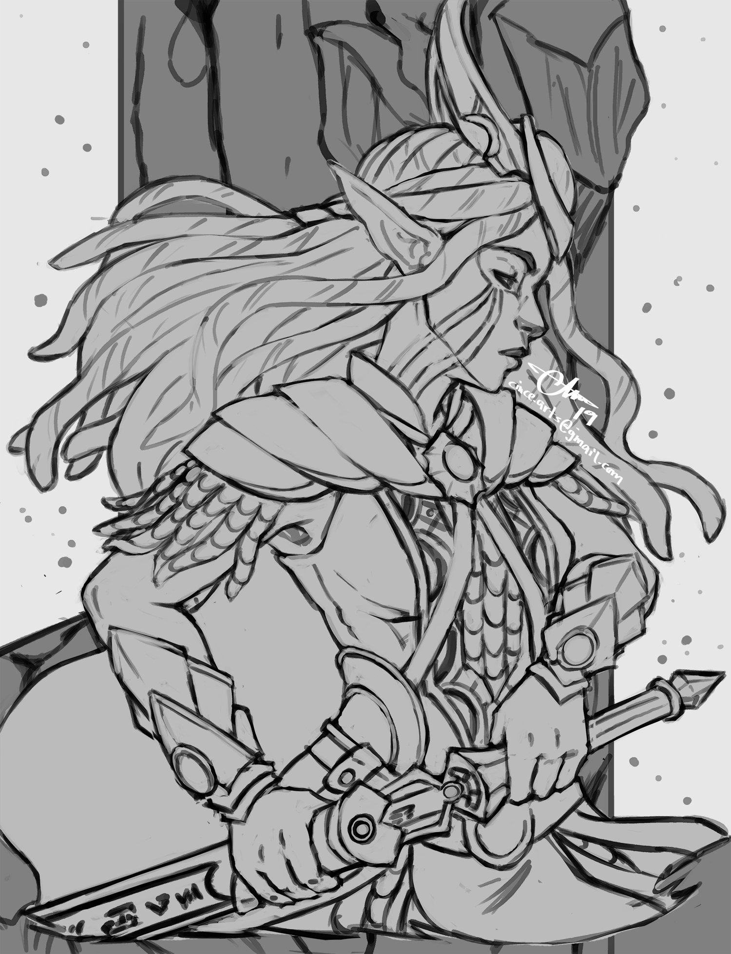 Âðchloeðâon patreon bsky on x ive been super productive the past days sketching loads and painting more some elf work janai the sunfire elf from the dragon prince