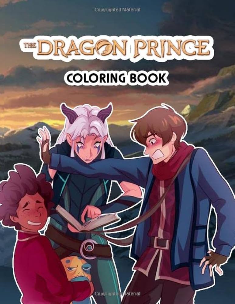 The dragon prince coloring book coloring book for kids and all fans over coloring pages buster cassin books