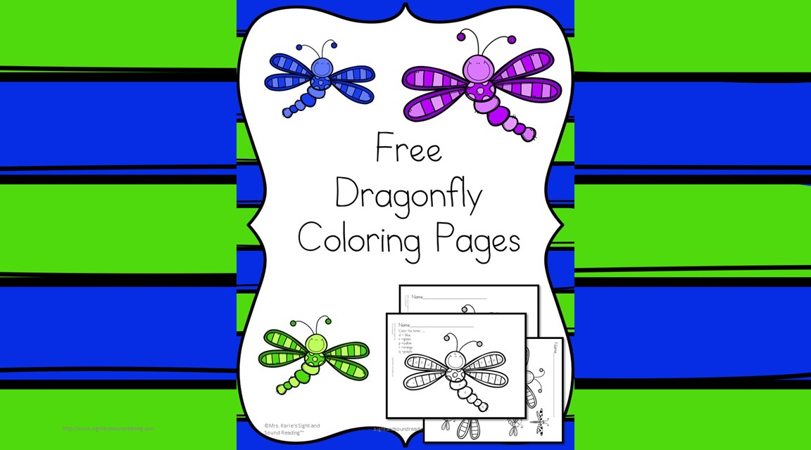 Dragonfly coloring pages mrs karles sight and sound reading