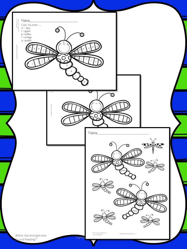 Dragonfly coloring pages mrs karles sight and sound reading