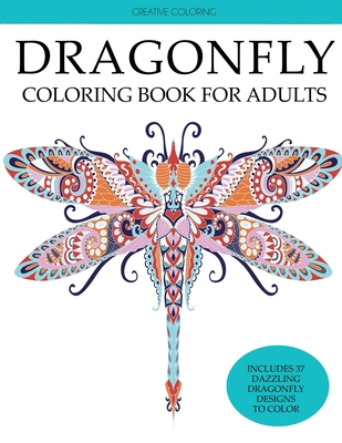 Dragonfly coloring book for adults paperback the bookmark shoppe