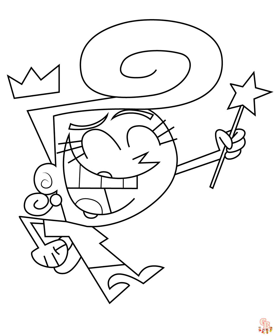 Printable fairly oddparents coloring pages free