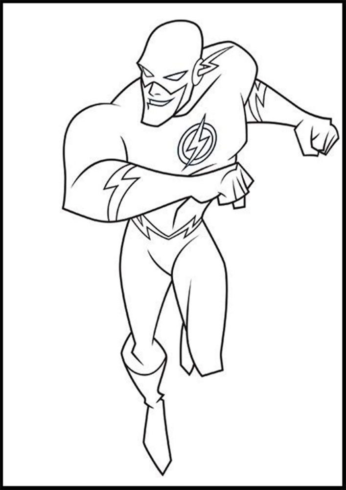 Free easy to print flash coloring pages