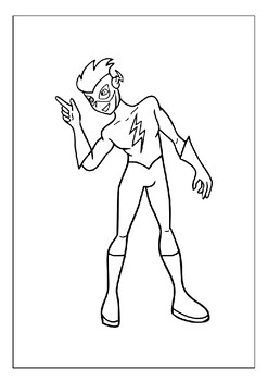 Immerse yourself in the world of the flash with our printable coloring pages