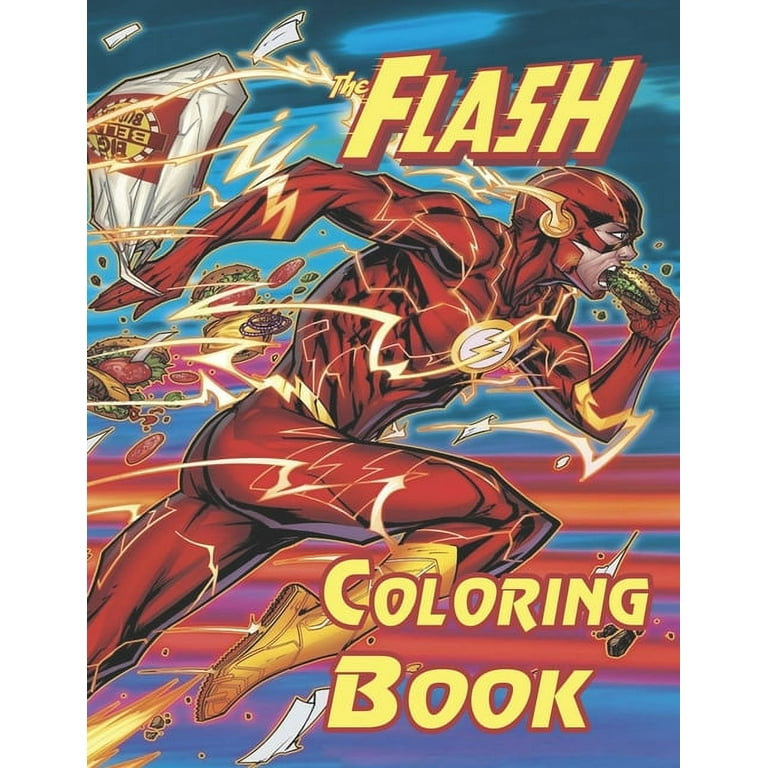 The flash coloring book new fantastic the flash coloring books for adults tweens book for adults teens paperback